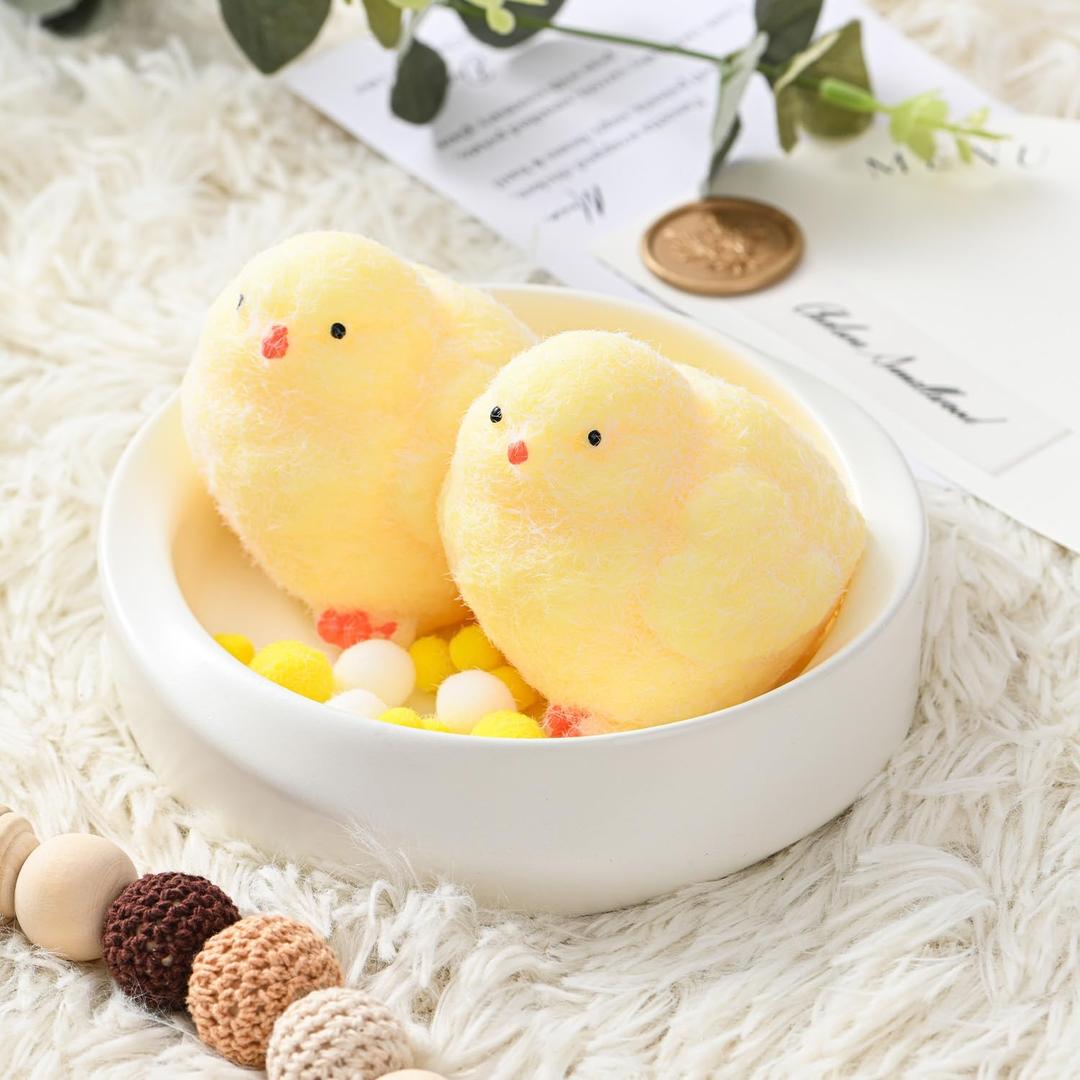 2 x Taba Fidget Squeeze Toys 2Pcs - Ultra-Soft Squishy Stress Relief Toys for Kids Adults, Kawaii Chick Sensory Toys, Anxiety Relief Party Favors Gifts for Girls & Boys