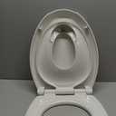 Jool Baby Quick Flip Toilet Seat with Built-in Potty & Splash Guard for Toddler Training, Slow Close (Elongated)
