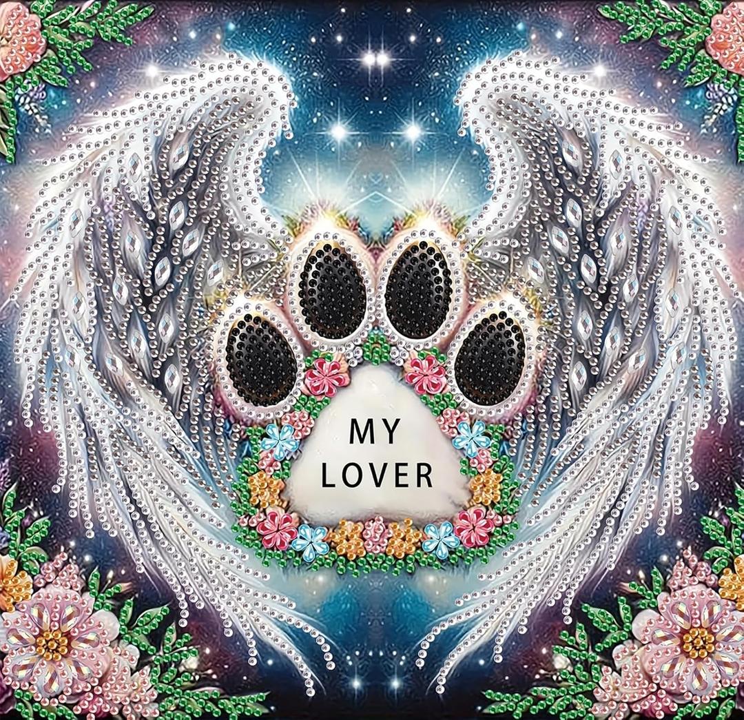 5D Special Shape Diamond Painting Kits For Adults Beginners, Angel Wings Diamond Art Kits ,DIY Crystal Rhinestones Diamond Painting With Diamond Gem Art And Crafts , Home Wall Decor 12 x12 Inch