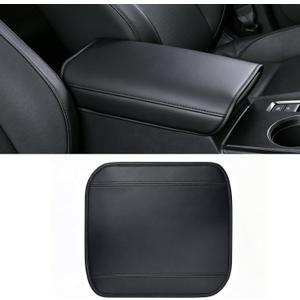 7F Arm Rest Cover Compatible with Tesla Model 3 Highland and Model Y Juniper, Car Console Covers Accessories, Black