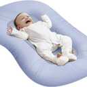 Baby Lounger - Fit Snuggle Me Lounger, 0-18 Months, Ideal for Home & Travel, Soft Cotton, Newborn Babies Essentials Gifts