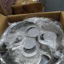 Chafing Dishes for Buffet 4 Pack, 6QT Round Chafing Dish Buffet Set 304 Stainless Steel Food Warmers for Parties Buffet Catering Events, Buffet Servers and Warmers, Chafers Servers Sets, Gold & Silver