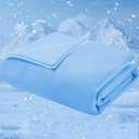 Cooling Blanket for Dogs, Dog Blankets for Large Dogs, Q-MAX > 0.5 Cold Washable Dog Blanket, Soft Durable Self Cooling Cat Mat for Hot Weather, Blue 40x50