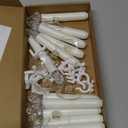 Raycare 12 Pcs Christmas Window Candles with 6 Hour Timer with Suction Cups, Double Brightness Flameless Taper Candle Battery Operated, LED Candle Sticks for Window Christmas Holiday Decoration