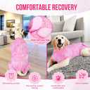 Lukovee Recovery Suit for Dogs, Zipper-On Onesie for Female Male Dog, Abdominal Wounds Cone E-Collar Alternative, Prevent Licking Spay (4XL, Pink Tie-dye)