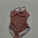 B2prity Women's One Piece Swimsuits Tummy Control Front Cross Bathing Suits Tie Back Slimming V Neck Swimwear
 Medium