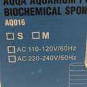 AQQA Aquarium Electric Power Sponge Filter,3W/5W Silence Submersible Foam Filter,Sponges Bio Ceramic Media Balls Double Filter for Saltwater Freshwater Fish Tank (S)