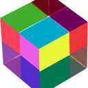 Original Optical Color Cube (40mm) - Cyan, Magenta & Yellow Subtractive Color Mixing- The Mesmerizing Sensory Object for Kid Elderly Teens and Adult
