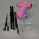 Stitch Gun for Clothes - Handheld Stitch Gun Quick Clothing Fixer - Tagging Gun - Includes 6 Needle, 1000 Black Fasteners & 1000 White Fasteners (Pink-purple)