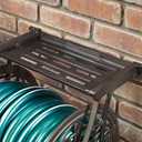 AMES 2398110 NeverLeak Decorative Wall Mount Hose Reel, Brown