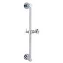 Shower Slide Bar Adjustable Handheld Shower Head Holder Wall Mount - 15inch All-Metal Shower Head Slide Bar Compatible with Bathroom Drill Free Glue Installation - Brushed