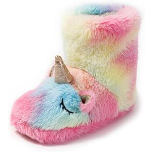 Baby Girls' Unicorn Slippers Rubber Home Boots Slippers (11-12 Little Kid)