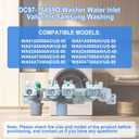 DC97-15459Q Washer Water Inlet Valve, Compatible with Samsung Washing Machine Parts WA51A5505AC/US-00 WA51A5505AV/US-00 WA51A5505AW/US-00