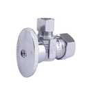 Hausen 1/2-inch Nominal Compression Inlet x 3/8-inch O.D. Compression Outlet 1/4-Turn Angle Water Stop, 1-Pack