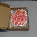 Engrowtic 100 Pcs Christmas Candy Paper Napkins Peppermint Christmas Cocktail Napkins 6.3 x 6.3 Inch Red Green Striped Round Lollipop Paper Towels for Xmas Dinner Winter Holiday Party Supplies