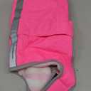 Queenmore Cold Weather Dog Coats Loft Reversible Winter Fleece Dog Vest Waterproof Pet Jacket, Size M (Pink)