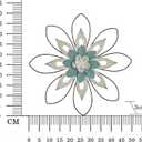 20 inch metal flower wall decor art wood composite wall decor art, metal 3D wall art, farmhouse decoration, bathroom living room, home office, garden, kitchen, multi flower hanging decoration, 20"L x 1.5"W