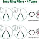 SPEEDWOX 7-Inch Circlip Pliers, Tip Diameter 0.07 Inch, External Snap Ring Pliers, Heavy Duty Precision Retaining Ring Pliers, Curved Jaws for Ring Remover Retaining
