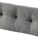 downluxe Indoor Bench Cushion for Indoor Furniture, Non-Slip Tufted Overstuffed Textured Foam Bench Seat Cushion, 48" X 16" X 4", Light Grey, 1 Pack