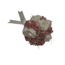 Blush Pink and Ivory Bridal Wedding Bouquet with Gold Brooch Bling Rhinestone Bouquet for Bride Bridesmaid Quinceanera Satin Dusty Rose Flower Bouquet Wedding Blush Pink and Ivory 8.7in