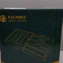 Calmbee 9 in 1 Bamboo Storage Bag Organizer for Kitchen Drawer  Plastic Wrap Dispenser with Cutter & Foil Organizer, Wooden Baggie Organizer for Sandwich, Snack, Gallon, Quart Sizes, Grey