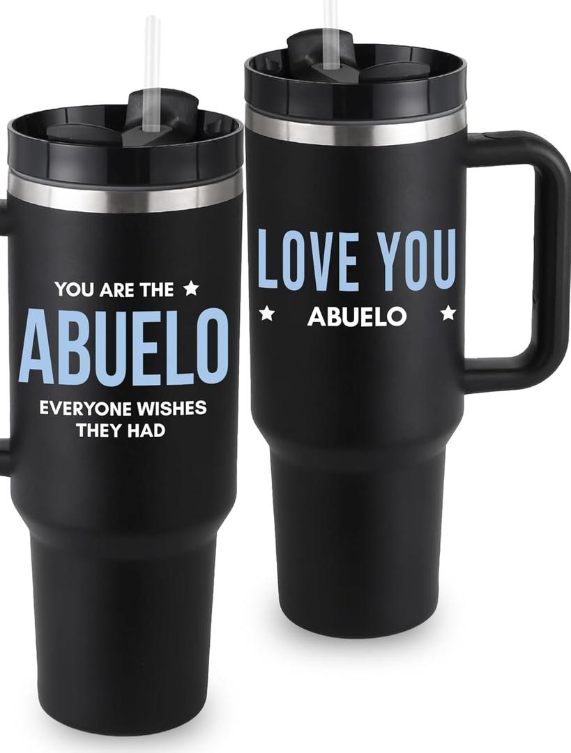 Abuelo Tumbler 40oz, Best Abuelo Gifts, Abuelo Mugs in Spanish, Abuelo Gifts from Grandchildren, Regalos Para Abuelo, Dia De Los Padres Gift for Abuelo, Abuelo Mugs for Birthday, Christmas, Gift Ready