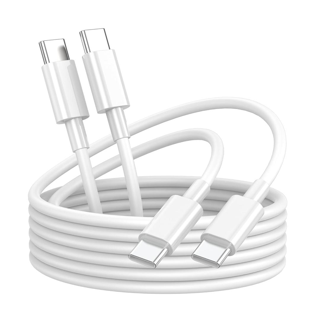 USB C to USB C Cable 3ft for iPhone 17/16/15 Charger Fast Charging Type C to Type C Power Cord for Apple 17/17 Pro/17 Pro Max/Air/16/16e/15 MacBook Air 13 inch/MacBook Pro/iPad/iPad Air/Mini (White)