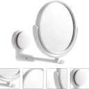Minkissy Wall-Mounted Makeup Mirror with 10X Magnification and Adjustable Swivel Double-Sided Vanity Mirror for Bathroom Beauty Care and Fogless Shaving