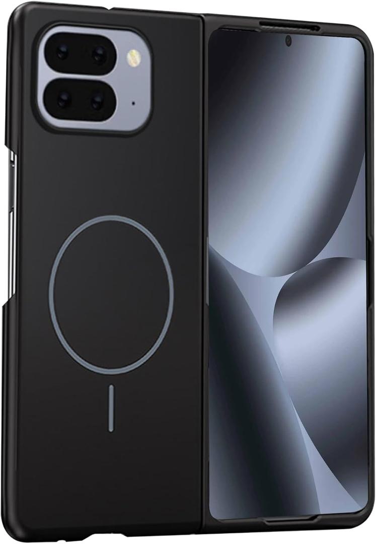 For Google Pixel 10 Pro Fold Magnetic Case, [Compatible with Magsafe] Full-Body Matte PC Bumper Scratch-Resistant Slim Thin Protective Case for Google Pixel 10 Pro Fold Black