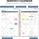 2 x Academic Planner 2026-2027, Monthly and Weekly Calendar Planner, July 2026 - June 2027, Pretty Hardcover Teacher Student Planning Agenda Book with Tabs, Fit for School Office Supplies, 6.3" x 8.5", Blue Floral
