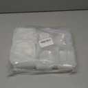 EWUVP 130ml Reusable Snack Containers, 20PCS Double Compartment Dipping Containers with Lid, Snack Pack Containers for Refrigeration, Portion Control, Outdoor Takeaway Sauce Dip Case Disposable Box (5.5"L x 3.35"W x 1"H)