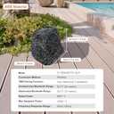 STUDIOFINIX 8" Rock Speakers Outdoor Waterproof - 5.3 Bluetooth Wireless Speaker Solar Powered Max Peak 240W for Garden, Patio, Deck, Pool, Backyard (Gray 1 Pair)