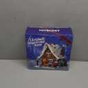 Christmas Gingerbread House Building Kit with LED Lights, Christmas Village House Blocks Set, Compatible with Lego, Xmas Decorative Gifts for Girls and Boys, Kids and Adults, Ages 6+