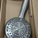Handheld Showerhead & Rain Shower Combo for Easy Reach, 27.5" Drill-free Stainless Steel Slide Bar, 5of 5-setting Handheld Shower and Showerhead, with 5ft Hose -Brush Nickel