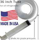 Frozen Water Line Tool - 36" - Made in USA - Unfreeze Your Refrigerator ice Maker Dispenser defroster Syringe