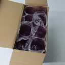 24 Pcs Plastic Goblets 7.5oz Vintage Goblet Plastic Wine Glasses Colored Retro Embossed Water Goblets for Wine Bar Juice Baby Shower Wedding Reception Grand Event Party, Purple