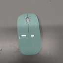 TopMate Wireless Keyboard and Mouse Ultra Slim Combo, 2.4G Silent Compact USB 2400DPI Mouse and Scissor Switch Keyboard Set with Cover, Batteries Included, for PC/Laptop/Windows/Mac - Mint Green
