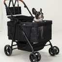Dog Stroller for Large & Medium Dogs (20132 lbs), Pet Stroller for 2 Small Dogs, Extra Large Heavy Duty, Foldable & Ventilated