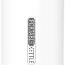 Portable Kettle Electric Travel Water Boiler, 500ml, White, 304 Stainless Steel, Digital Display, 4 Temperature Settings 45-100C, for Coffee, Tea, Lemonade