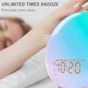 Wake Up Light Sunrise Alarm Clock with 17 Nightlights, Alarm Clocks for Bedbrooms Sound Machine with 5W Bluetooth Speaker, 25 Soothing Sounds, SleepTimer, Dual Alarms, FM Radio, Gift for Kids, Adults