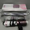 Auto Dual Voltage Hair Dryer Brush,110V-120V/220V-240V,Travel HairDryer Brush,Small Hot Airbrush,Blow Dryer Brush,Small Hair Dryer Brush,4 in 1 Hair Dryer and Styler Volumizer (White)