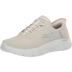 Skechers Women's Go Walk Flex Hands Free Slip-Ins-Grand Entry Sneaker (9 Wide, Off-white)