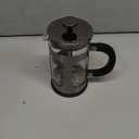 BAYKA 21 Ounce 0.6 Liter French Press Coffee Tea Maker Small, Heat Resistant Thickened Borosilicate Glass Stainless Steel Single Serve Brewer, Cold Brew Cafetera Teapot, Dark Pewter