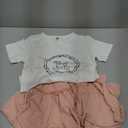 AMAWMW Big Sister Little Sister Matching Outfits Toddler Baby Girl Summer Clothes Short Sleeve Romper Ruffle Skirt 3PC Set (3-6 Months, Pink)