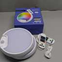 Homelist 2 Pack Rechargeable RGB Shower Light with Remote, Battery Operated Ceiling Light No Wiring - 10 Colors Changing for Shower Bathroom, Bedroom, Livingroom