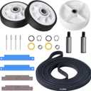 Dryer Repair Kit - 312959 Drum Belt, 303373K 12001541 Dryer Drum Roller Kit Fit for may-tag Dryer LDG8424AAE LDG9304AAM DE212 DE313 LDE8406ACE, LDE8406ACM, LDE8406ADE, LDE8410, LDE8410ACE
