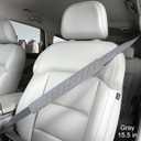 HighnessHwoo Extra Long Seatbelt Covers for Adults Kids Women & Men, Soft Car Seat Belt Strap Cushion for Sedan, SUV, Trucks, Shoulder Neck Chest Protector Pads, Auto Accessories, 1pc, Gray, 15.5in