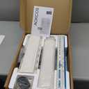 Swivel Universal TV Stand for 32-75 inch TVs with Tilt Down/Up, 8 Levels Height Adjustable Table Top TV Mount Stand with Stable Heavy Duty Tempered Glass Base, MAX VESA 600x400 mm up to 99lbs, White