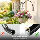 Qiang Ni Hanging Plant Bracket Hooks: 8 Inch Wall Plant Hook Planters and Decor - 2 Piece Rust-Resistant and Secure Brackets Maximize Your Outdoor Living Space