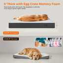 5 Inch Thick Orthopedic Dog Bed for Medium & Large Dogs, High Density Egg Crate Memory Foam with Support Foam, Waterproof Liner & TPU, Removable Washable Cover, Nonskid Bottom, 36"x27"x5", Grey